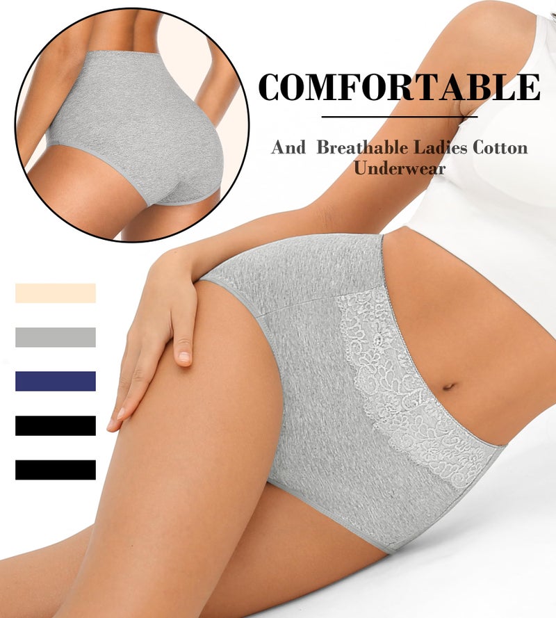 MISSWHO Underwear for Women, High Waisted Ladies Panties Briefs Cotton C-Section Postpartum Small - Image 1
